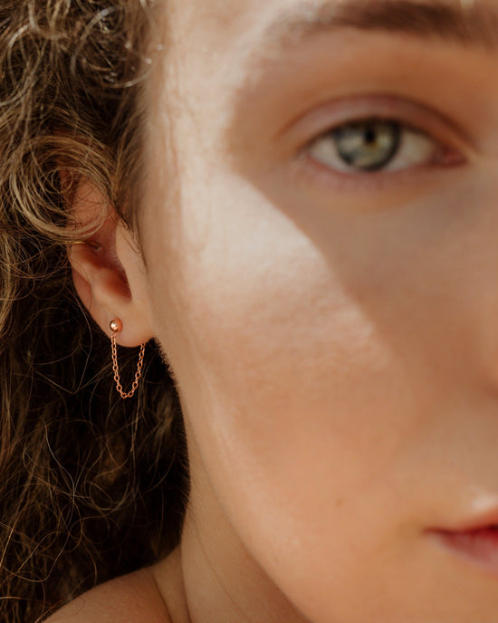 Chained Studs Roségold
