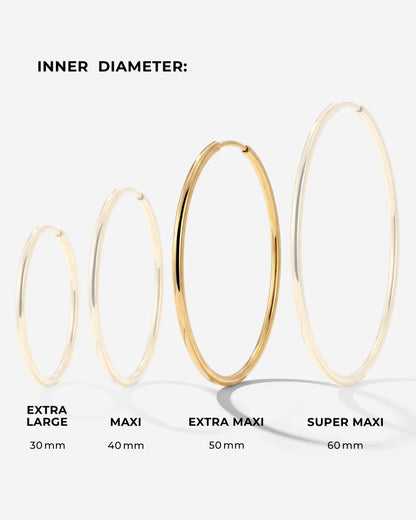 Extra Maxi Hoops Roségold