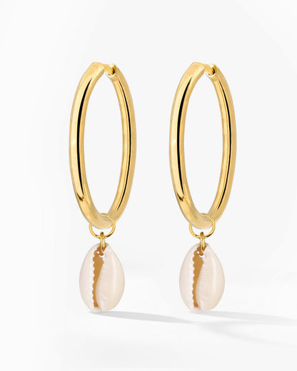Ocean Whisper Hoop Set Large Gold