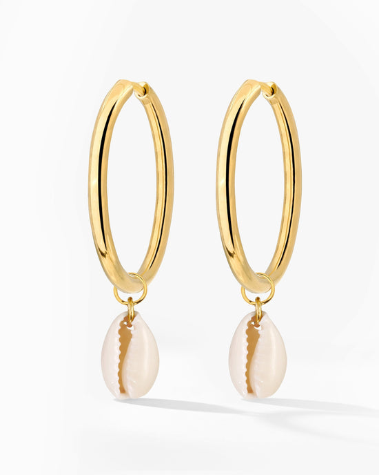 Ocean Whisper Hoop Set Large Gold