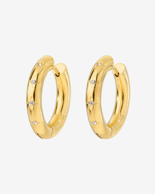Cute Stargaze Hoops Medium Gold