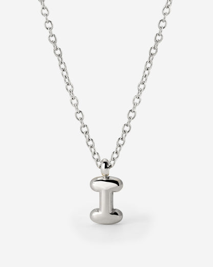 Bubble Letter Necklace Silber