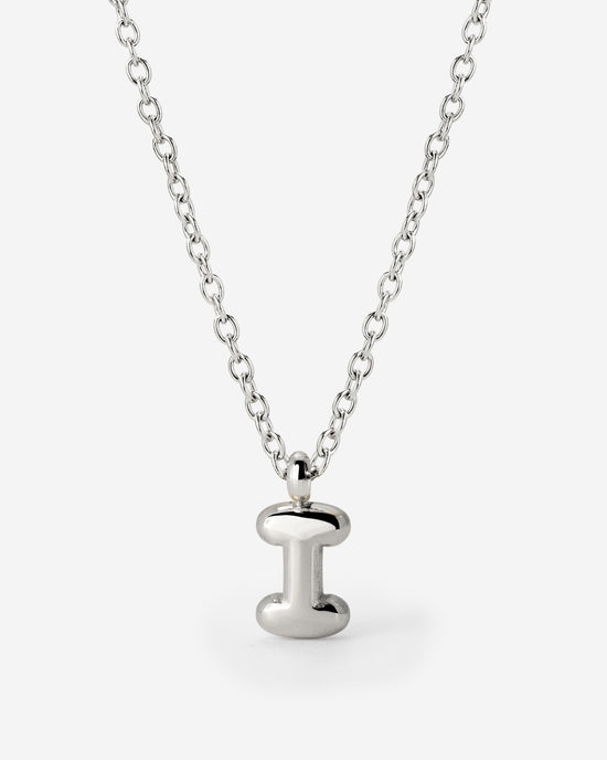 Bubble Letter Necklace Silber