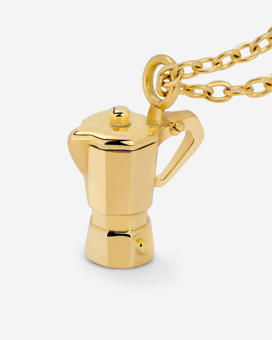 Coffee Lover Necklace Gold