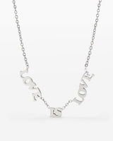 Love is Love Necklace Silver