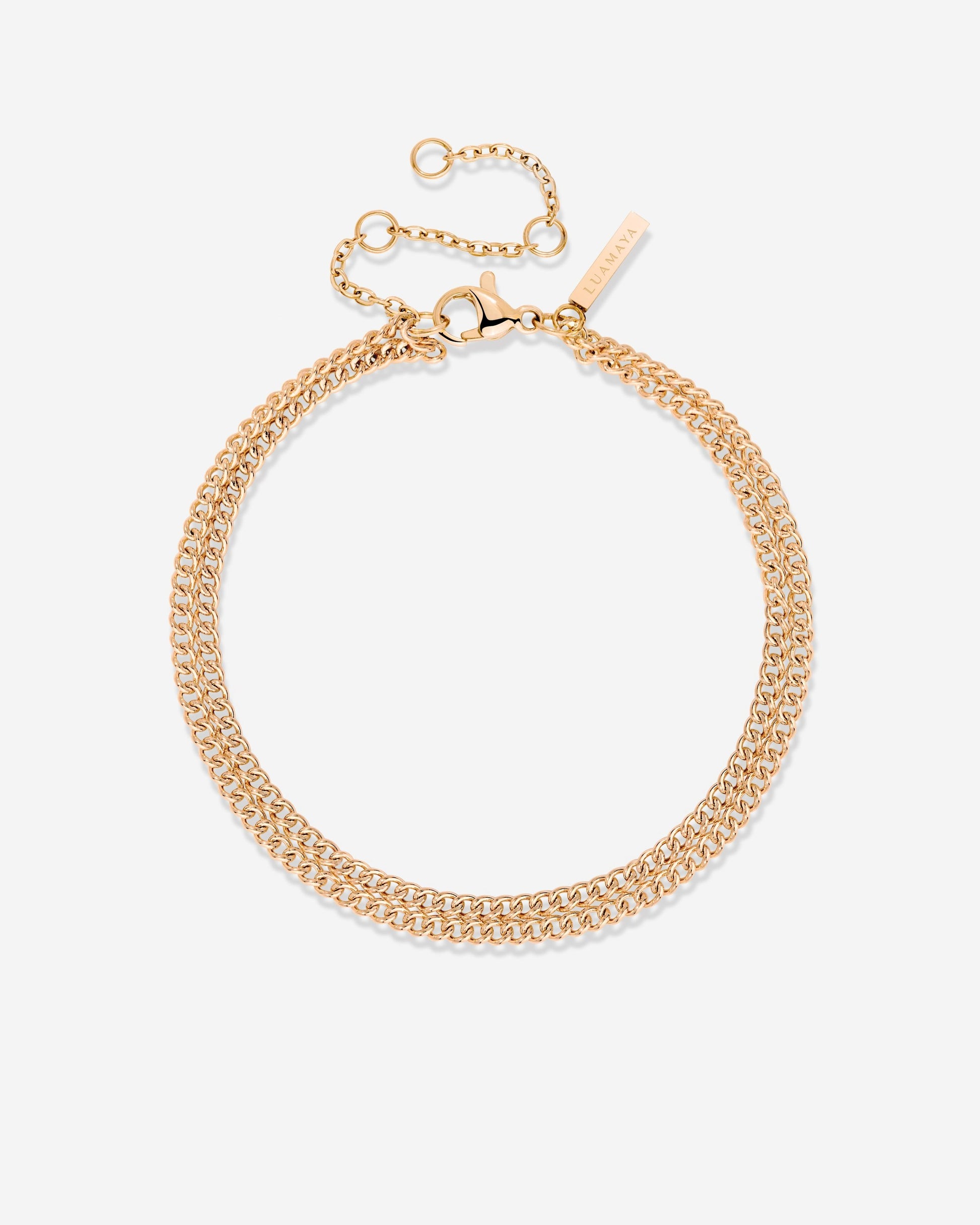 Curb Chain Double Bracelet Roségold