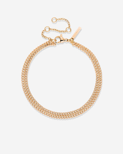Curb Chain Double Bracelet Roségold