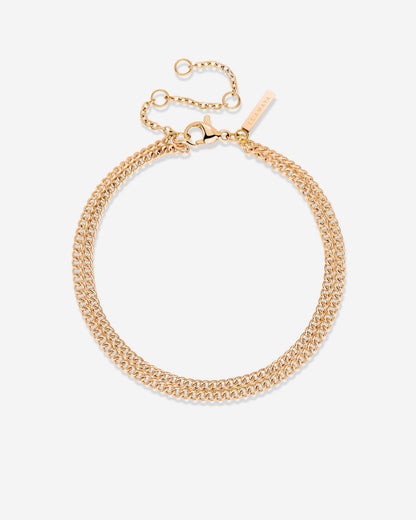 Curb Chain Double Bracelet Roségold