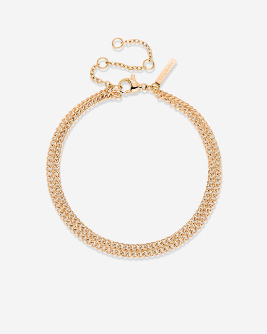 Curb Chain Double Bracelet Roségold