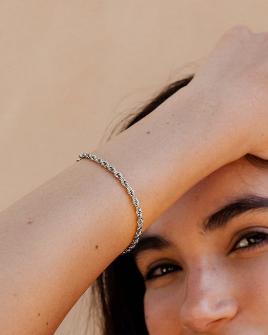 Rope Chain Bracelet Silber