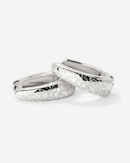 Desert Glow Hoops Silber