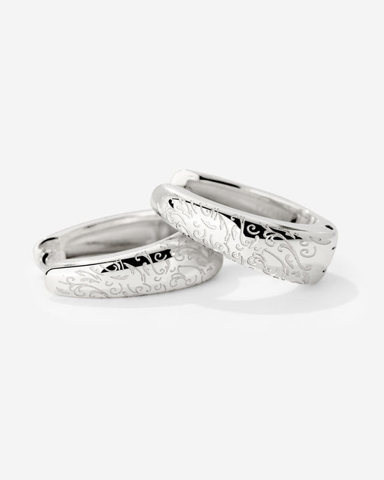 Desert Glow Hoops Silber