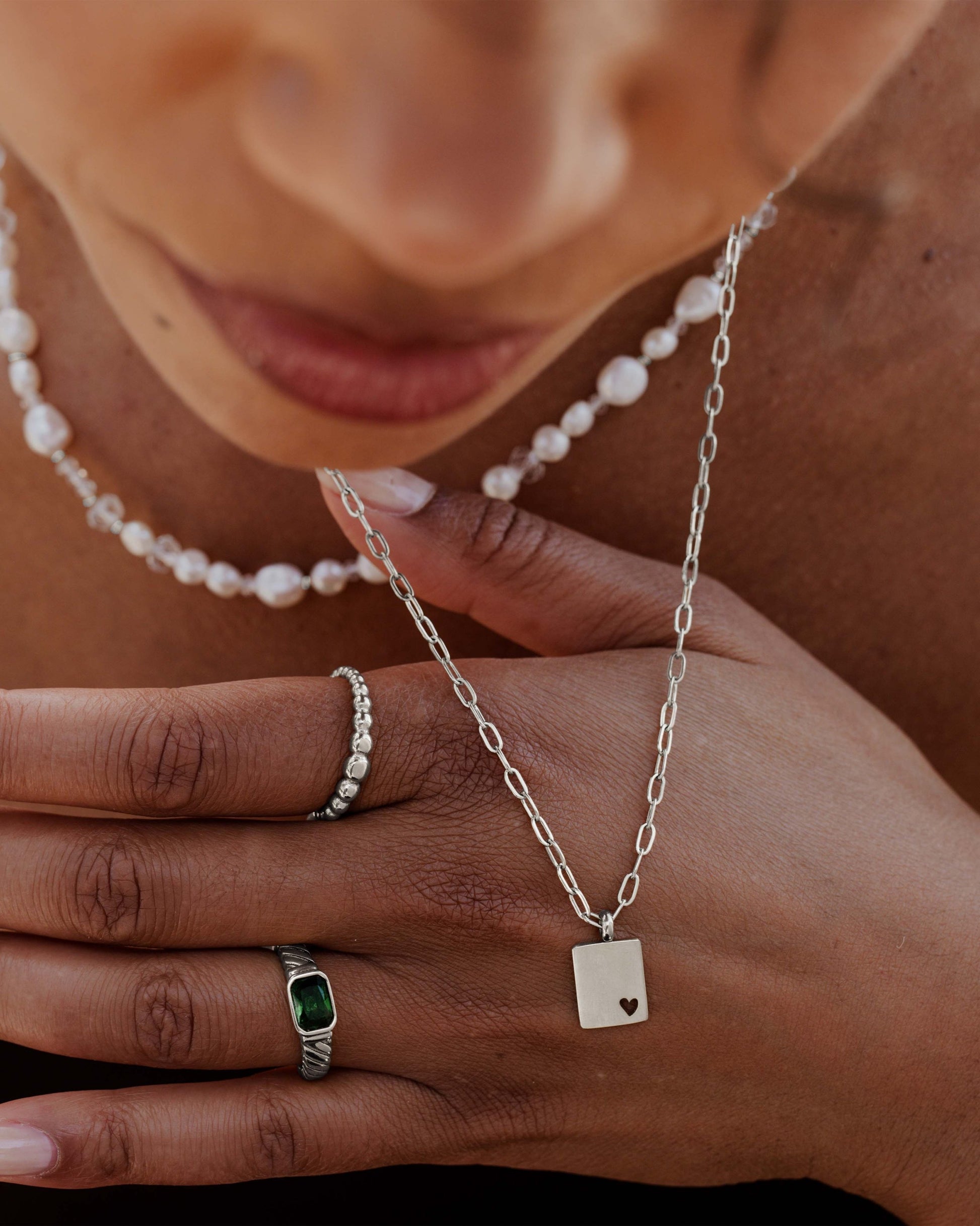 Brilliant Emerald Ring Silber