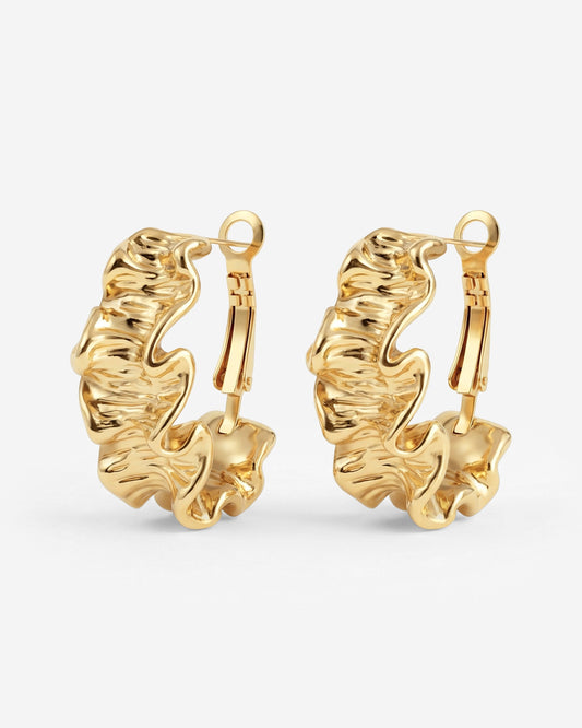 Cute Coral Hoops Gold