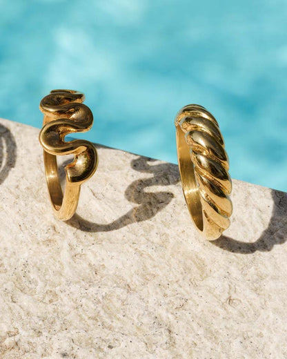 Towel Twist Ring Gold