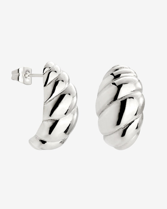 Bold Croissant Studs Silber