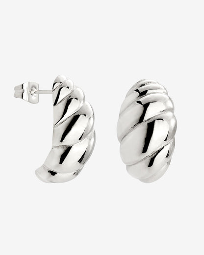 Bold Croissant Studs Silber