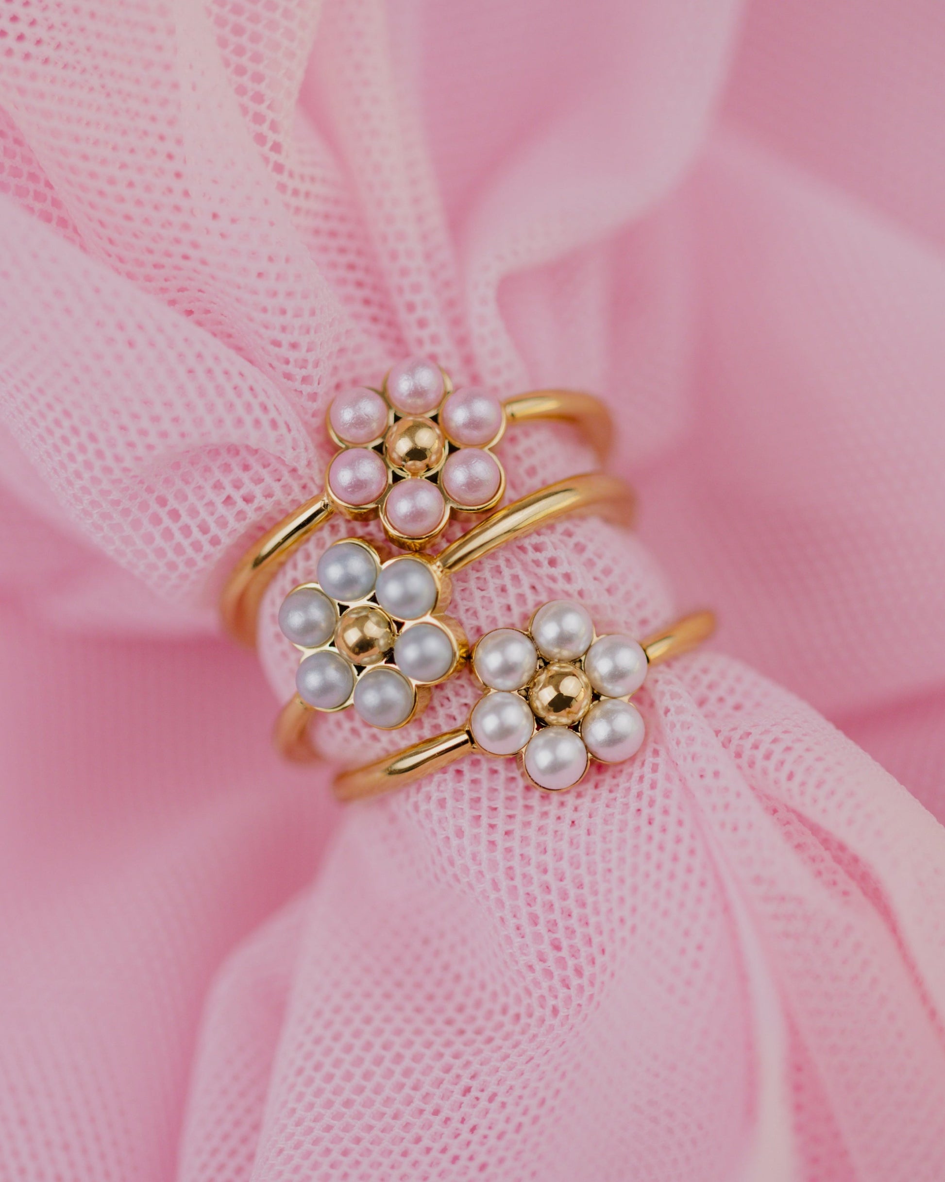 Forever Blue Daisy Ring Silber