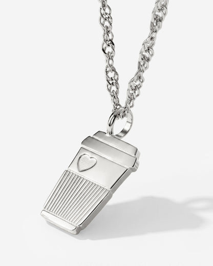 Petit Café Necklace Silber
