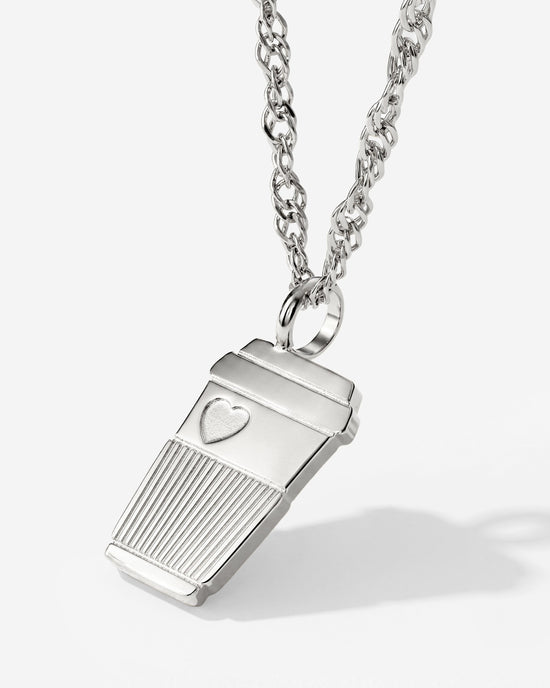 Petit Café Necklace Silber