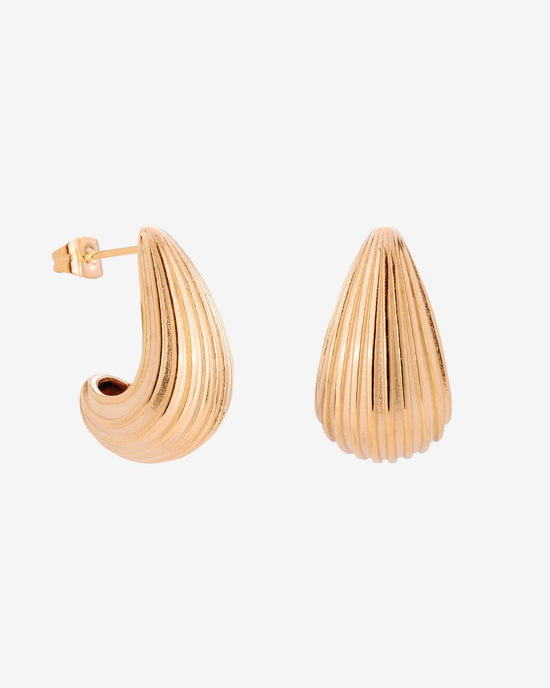 Textured Droplet Studs Small Roségold