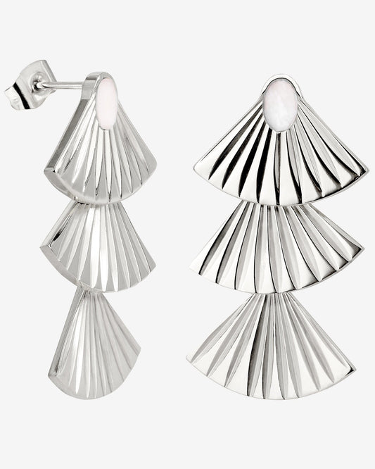 Triple Fan Orecchini Argento