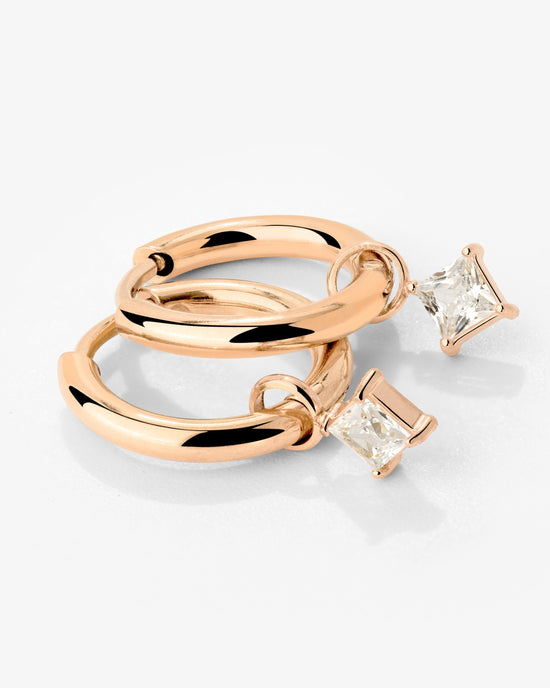 North Star Hoop Set Small Roségold
