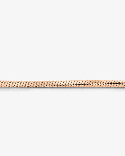 Squared Snake Chain Necklace Roségold