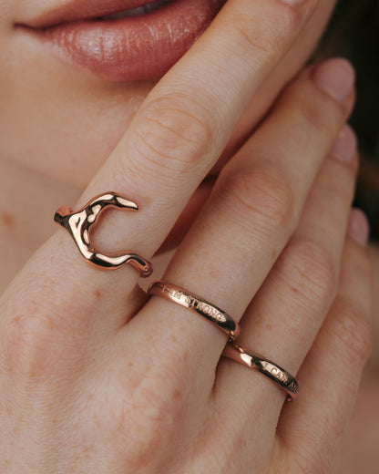 I am strong Ring Roségold