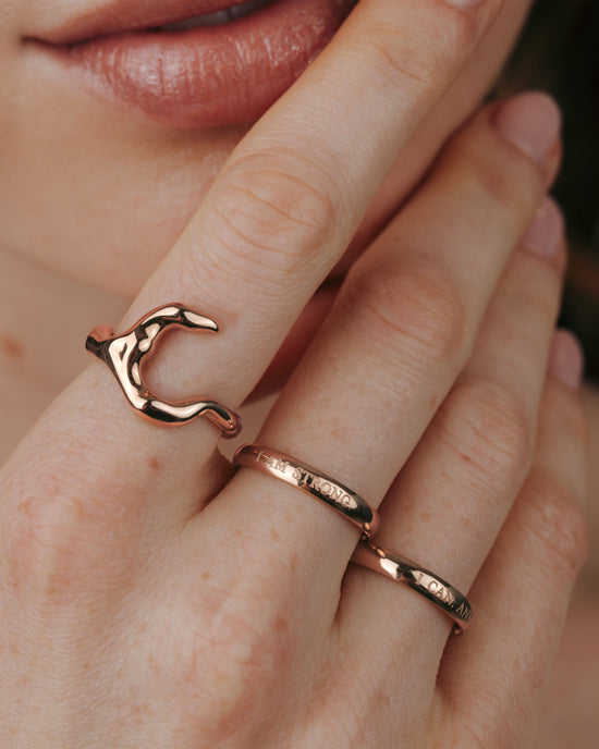 I am strong Ring Roségold