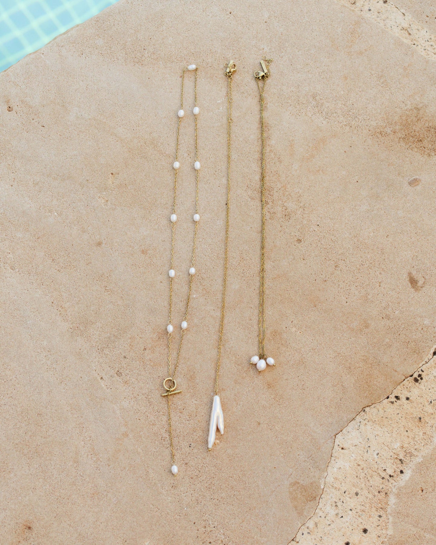 Cascade Pearl Y-Necklace