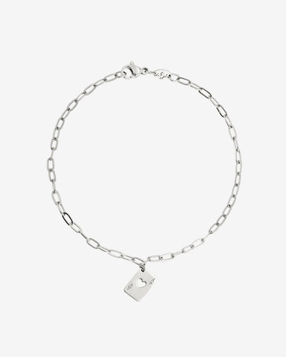 Ace Up the Sleeve Bracelet Silber