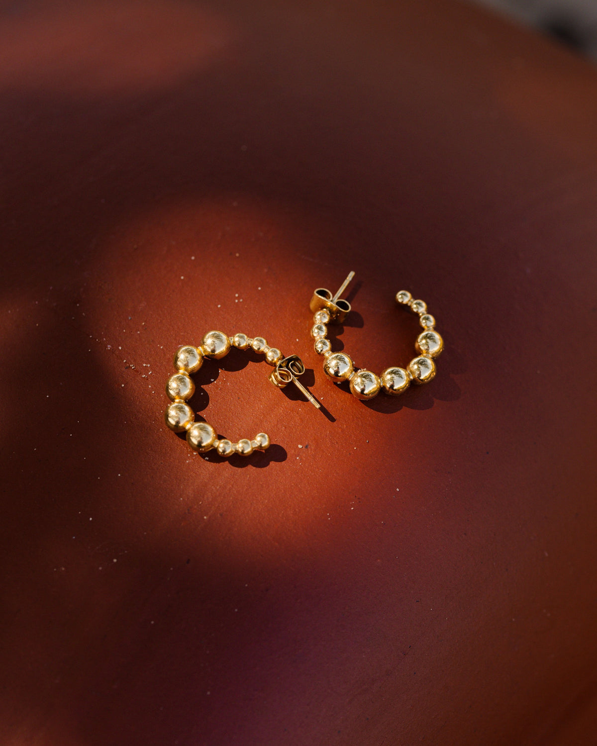 Infinite Beads Hoop Studs Roségold