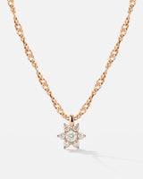 Sparkling White Petal Necklace Roségold