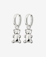 Fortune Bear Hoop Set Baby Silber