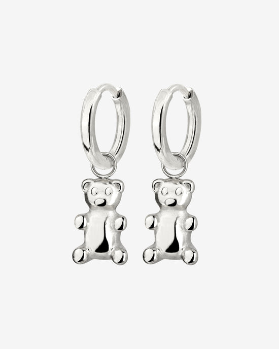 Fortune Bear Hoop Set Baby Silber