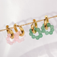 Chunky Pastel Donut Hoop Set Small Gold