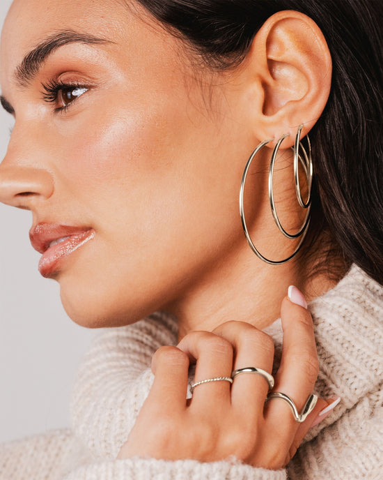 Maxi Hoops Silber