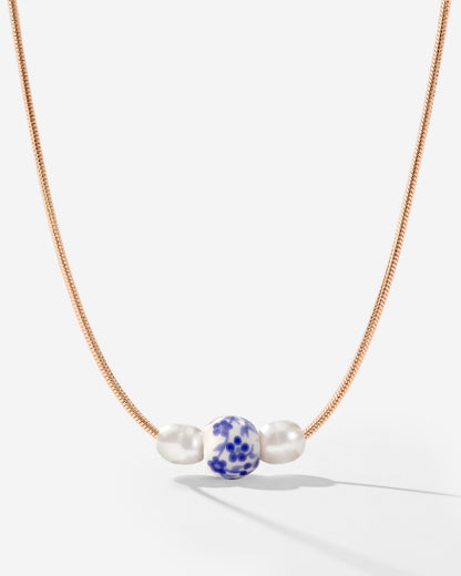 Painted Blue Necklace
