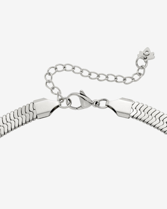 Bold Herringbone Necklace Silber