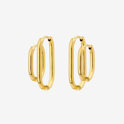 Oval Clean Hoop Bundle Gold
