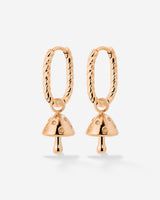 Cute Mushroom Twisted Oval Hoop Set Baby Roségold