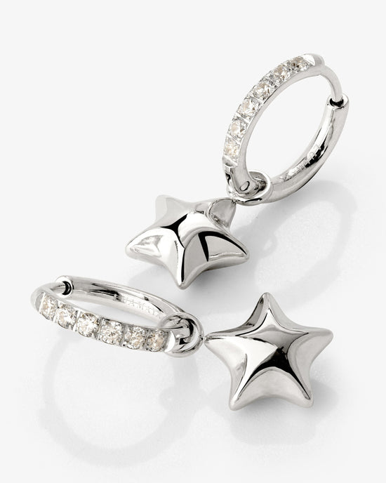 Nova Glimmer Hoop Set Small Silber
