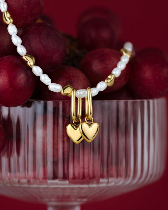 Lovely Heart Oval Hoop Set Baby Silber