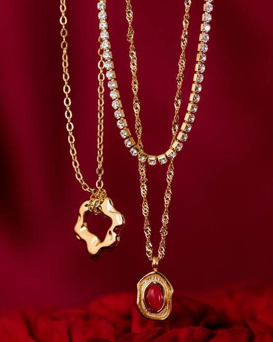 Melting Donut Necklace Roségold
