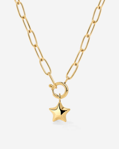 Nova Oval Links Necklace Set Gold