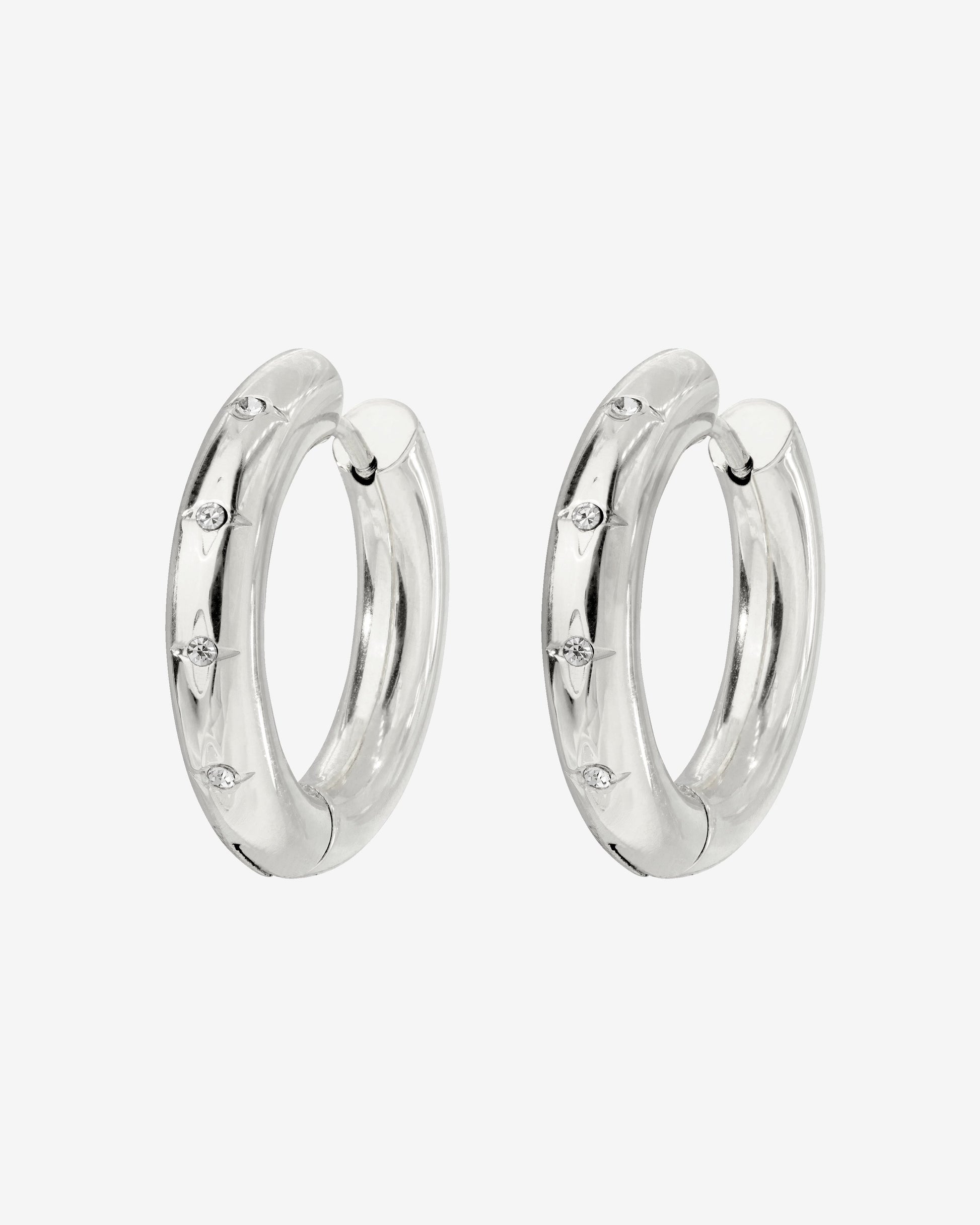 Cute Stargaze Hoops Medium Silber