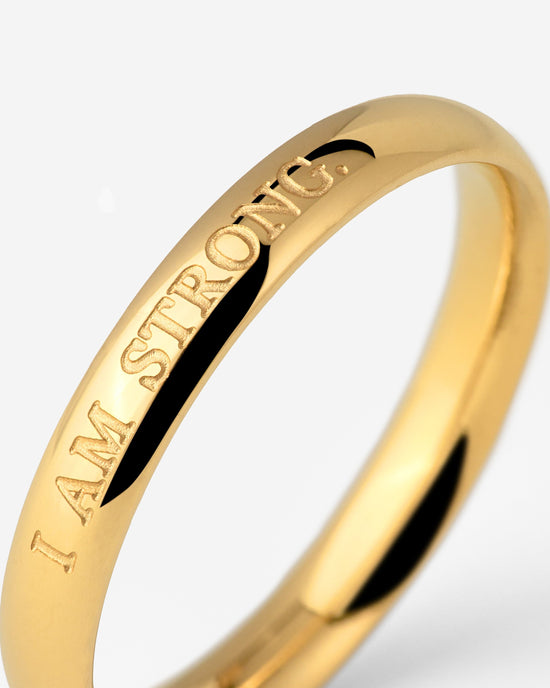 I am strong Ring Gold