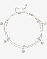 Swirl'n Double Anklet Silber