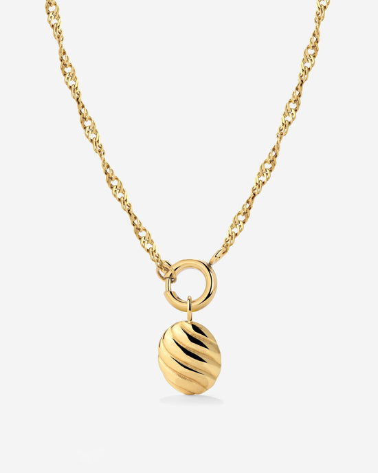 Serenity Singapore Chain Necklace Set Gold